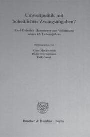 Cover von Umweltpolitik mit hoheitlichen Zwangsabgaben?