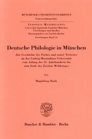 Cover von Deutsche Philologie in München.