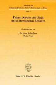 Cover von Fiskus, Kirche und Staat im konfessionellen Zeitalter.