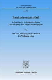 Cover von Restitutionsausschluß.