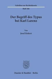 Cover von Der Begriff des Typus bei Karl Larenz.