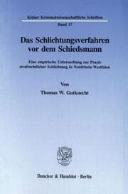 Cover von Das Schlichtungsverfahren vor dem Schiedsmann.