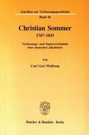 Cover von Christian Sommer 1767-1835.