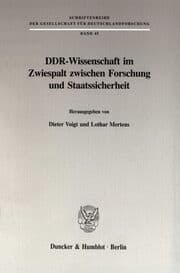 Cover von DDR-Wissenschaft im Zwiespalt zwischen Forschung und Staatssicherheit.