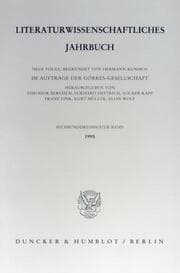 Cover von Literaturwissenschaftliches Jahrbuch