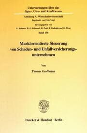 Cover von Marktorientierte Steuerung von Schaden- und Unfallversicherungsunternehmen.