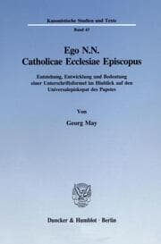 Cover von Ego N.N. Catholicae Ecclesiae Episcopus.