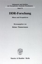 Cover von DDR-Forschung