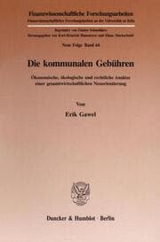 Cover von Die kommunalen Gebühren.
