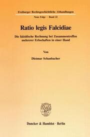 Cover von Ratio legis Falcidiae.