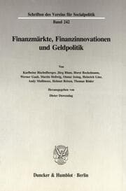 Cover von Finanzmärkte, Finanzinnovationen und Geldpolitik.