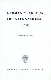 Cover von German Yearbook of International Law - Jahrbuch für Internationales Recht.