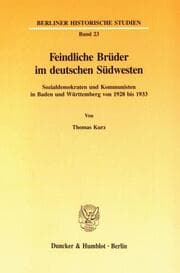 Cover von Feindliche Brüder im deutschen Südwesten.