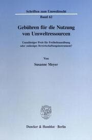 Cover von Gebühren für die Nutzung von Umweltressourcen.