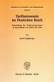 Cover von Tarifautonomie im Deutschen Reich.