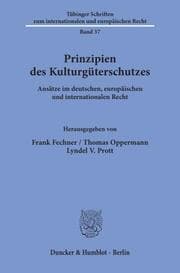 Cover von Prinzipien des Kulturgüterschutzes.
