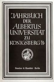 Cover von Jahrbuch der Albertus-Universität zu Königsberg-Pr.