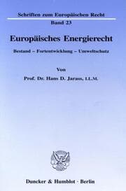 Cover von Europäisches Energierecht.