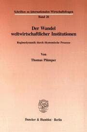 Cover von Der Wandel weltwirtschaftlicher Institutionen.