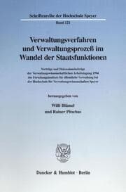 Cover von Verwaltungsverfahren und Verwaltungsprozeß im Wandel der Staatsfunktionen.