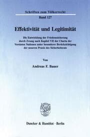 Cover von Effektivität und Legitimität.