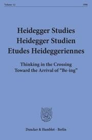 Cover von Heidegger Studies - Heidegger Studien - Etudes Heideggeriennes.