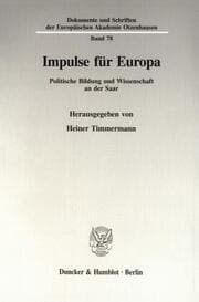 Cover von Impulse für Europa.