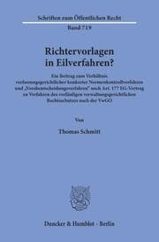 Cover von Richtervorlagen in Eilverfahren?