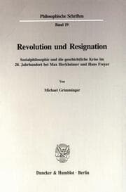 Cover von Revolution und Resignation.