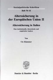 Cover von Alterssicherung in der Europäischen Union II.