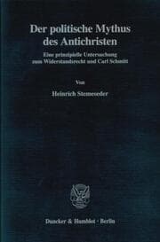 Cover von Der politische Mythus des Antichristen.