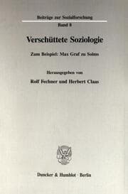 Cover von Verschüttete Soziologie.