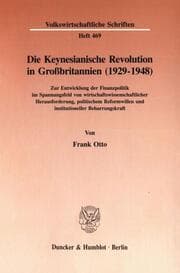 Cover von Die Keynesianische Revolution in Großbritannien (1929-1948).