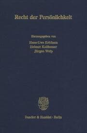 Cover von Recht der Persönlichkeit.