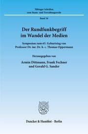 Cover von Der Rundfunkbegriff im Wandel der Medien.