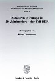 Cover von Diktaturen in Europa im 20.Jahrhundert - der Fall DDR.