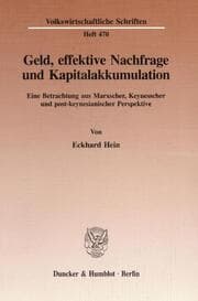Cover von Geld, effektive Nachfrage und Kapitalakkumulation.