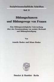 Cover von Bildungschancen und Bildungswege von Frauen.