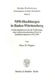 Cover von NPD-Hochburgen in Baden-Württemberg.