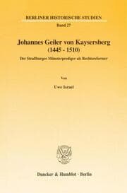 Cover von Johannes Geiler von Kaysersberg (1445-1510).