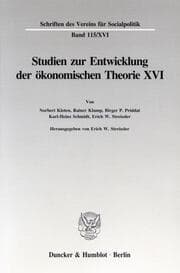 Cover von Die Umsetzung wirtschaftspolitischer Grundkonzeptionen in die kontinentaleuropäische Praxis des 19. und 20. Jahrhunderts, I. Teil.