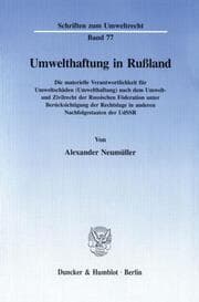 Cover von Umwelthaftung in Rußland.