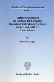 Cover von Verfahrensevaluation im Rahmen der Förderung innovativer Entwicklungsvorhaben kleiner und mittlerer Unternehmen.