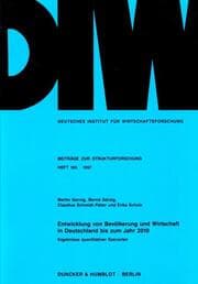 Cover von Entwicklung von Bevölkerung und Wirtschaft in Deutschland bis zum Jahr 2010.