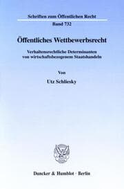 Cover von Öffentliches Wettbewerbsrecht.