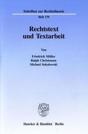 Cover von Rechtstext und Textarbeit.