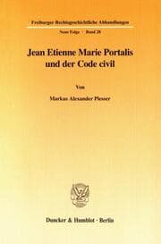 Cover von Jean Etienne Marie Portalis und der Code civil.
