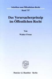 Cover von Das Verursacherprinzip im Öffentlichen Recht.