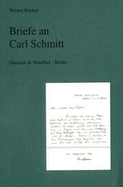 Cover von Briefe an Carl Schmitt.