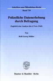 Cover von Polizeiliche Datenerhebung durch Befragung.